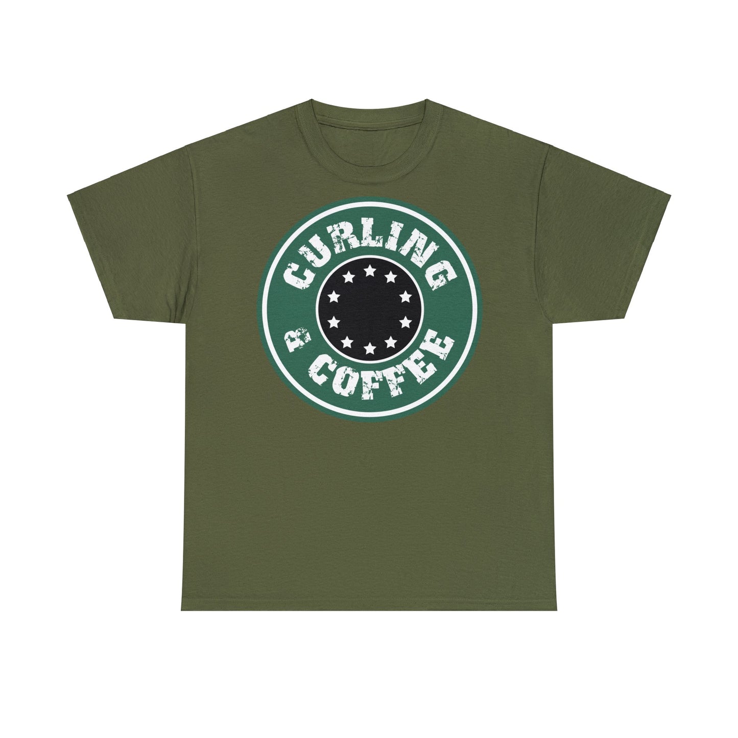 Curling & Coffee Design 2 Curling Unisex Heavy Cotton Tee