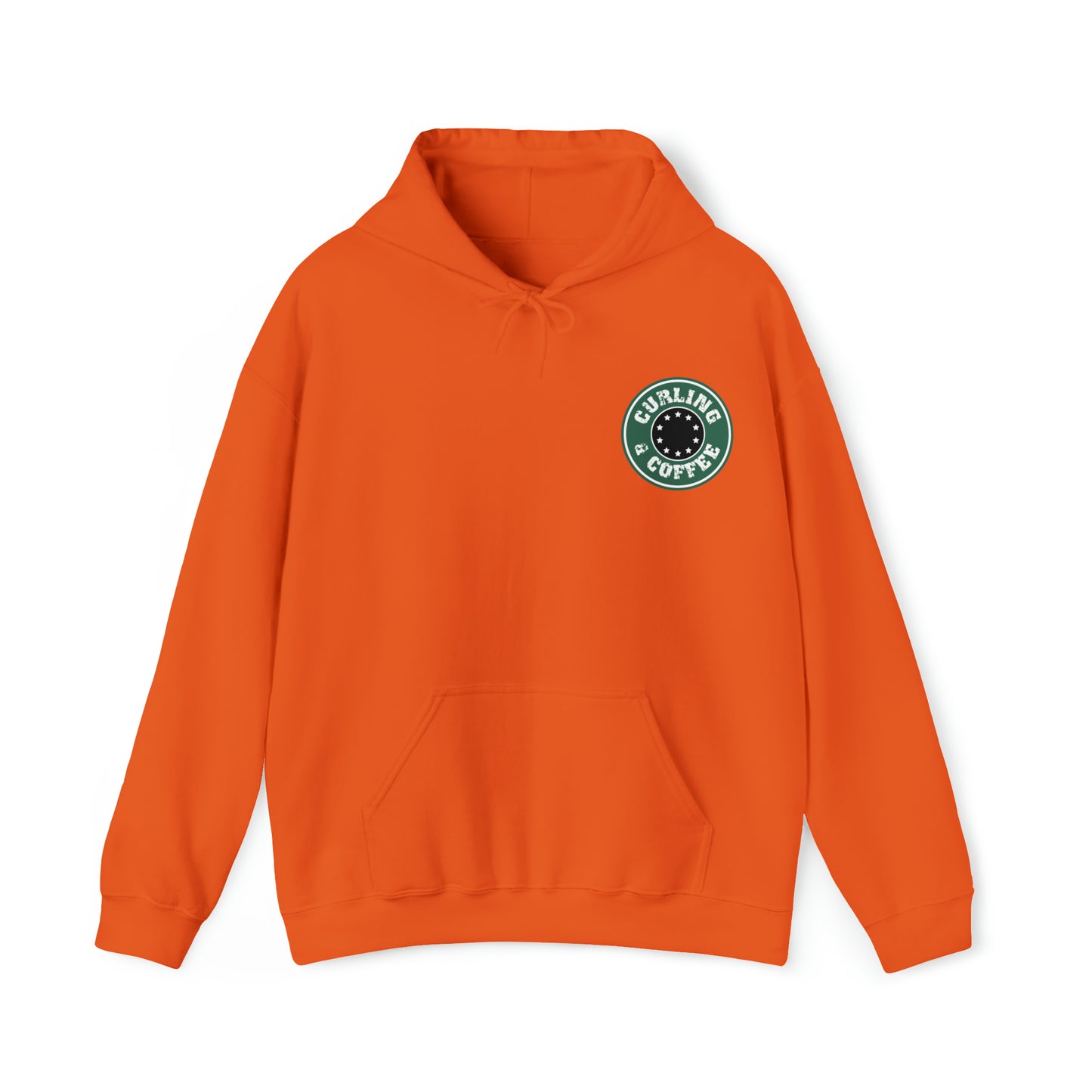 Curling and Coffee Design Hoodie Unisex Heavy Blend™ Hooded Sweatshirt