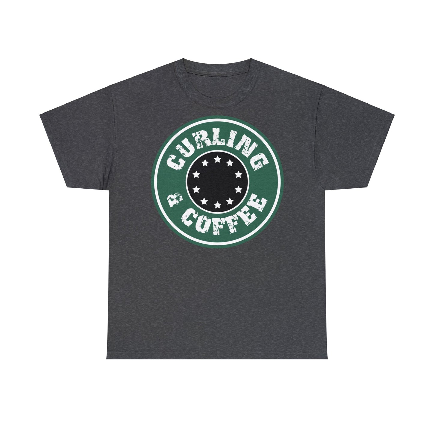 Curling & Coffee Design 2 Curling Unisex Heavy Cotton Tee
