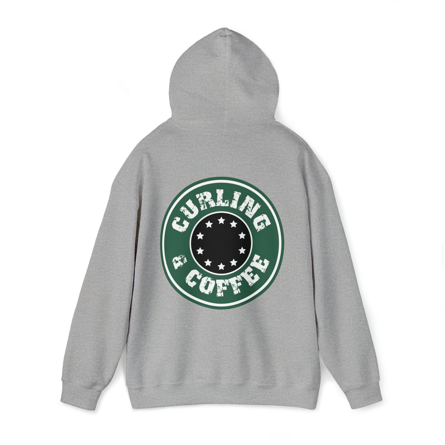 Curling and Coffee Design Hoodie Unisex Heavy Blend™ Hooded Sweatshirt