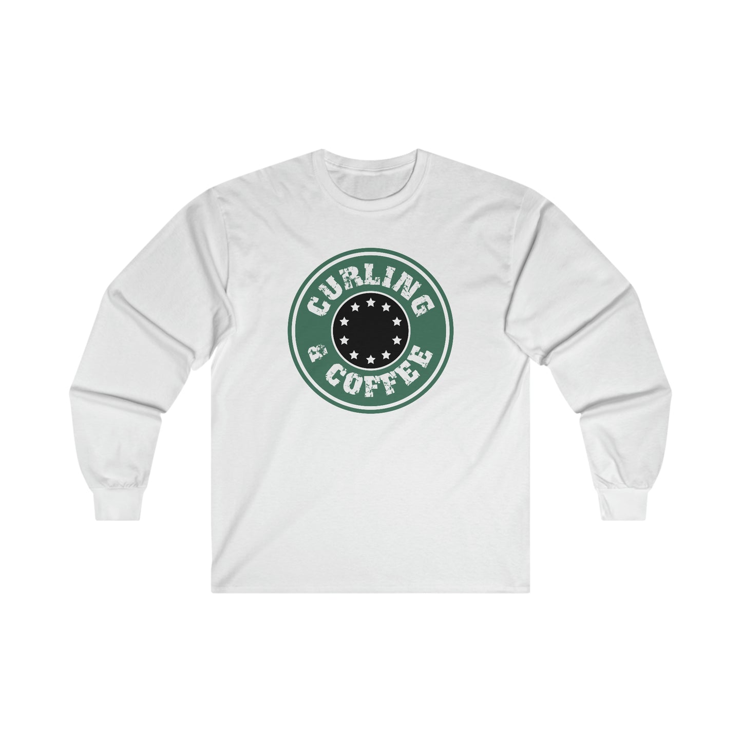Copy of Coffee and Curling Design 1 Ultra Cotton Long Sleeve Tee