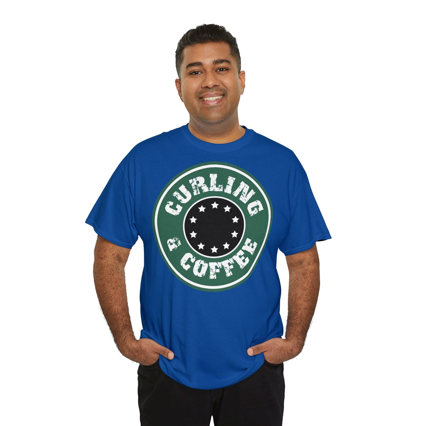 Curling & Coffee Design 2 Curling Unisex Heavy Cotton Tee