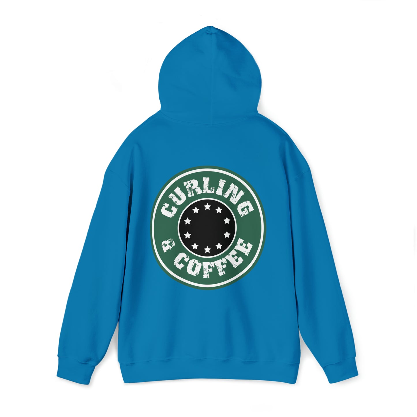 Curling and Coffee Design Hoodie Unisex Heavy Blend™ Hooded Sweatshirt