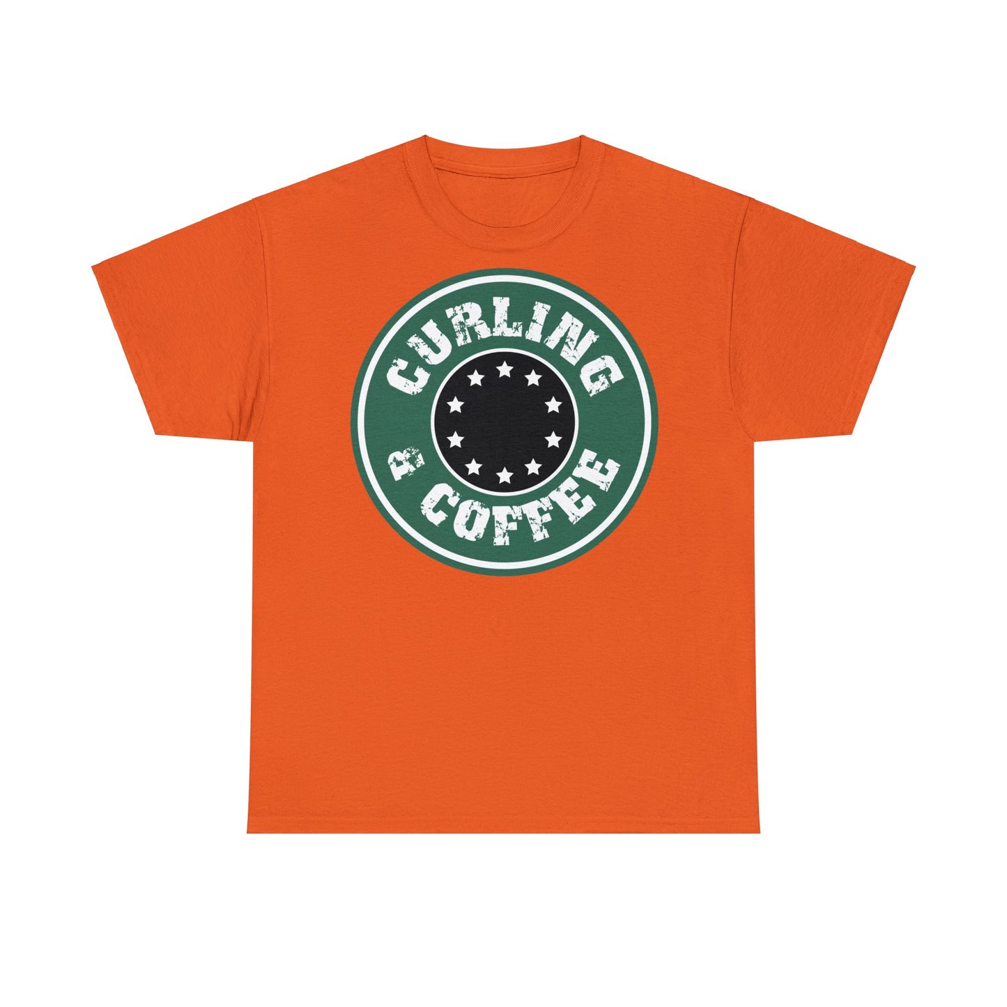 Curling & Coffee Design 2 Curling Unisex Heavy Cotton Tee