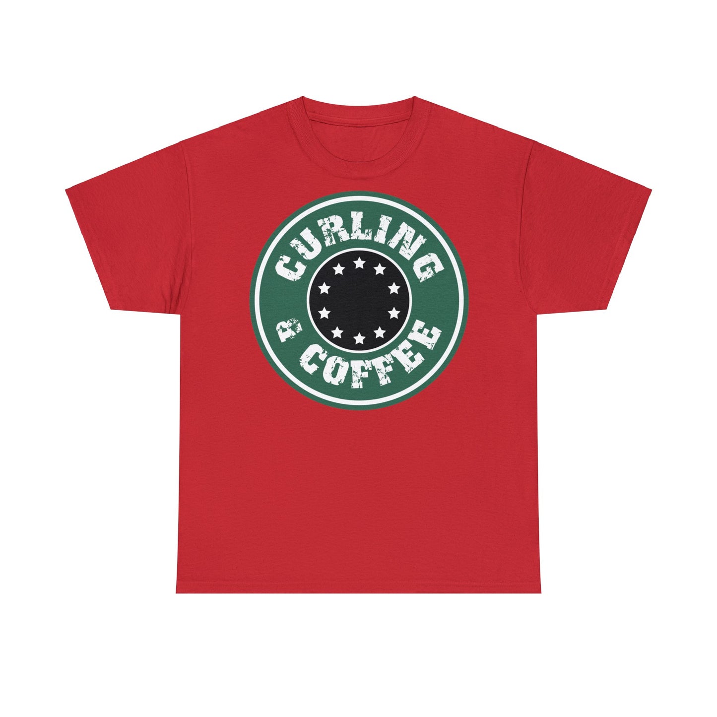 Curling & Coffee Design 2 Curling Unisex Heavy Cotton Tee