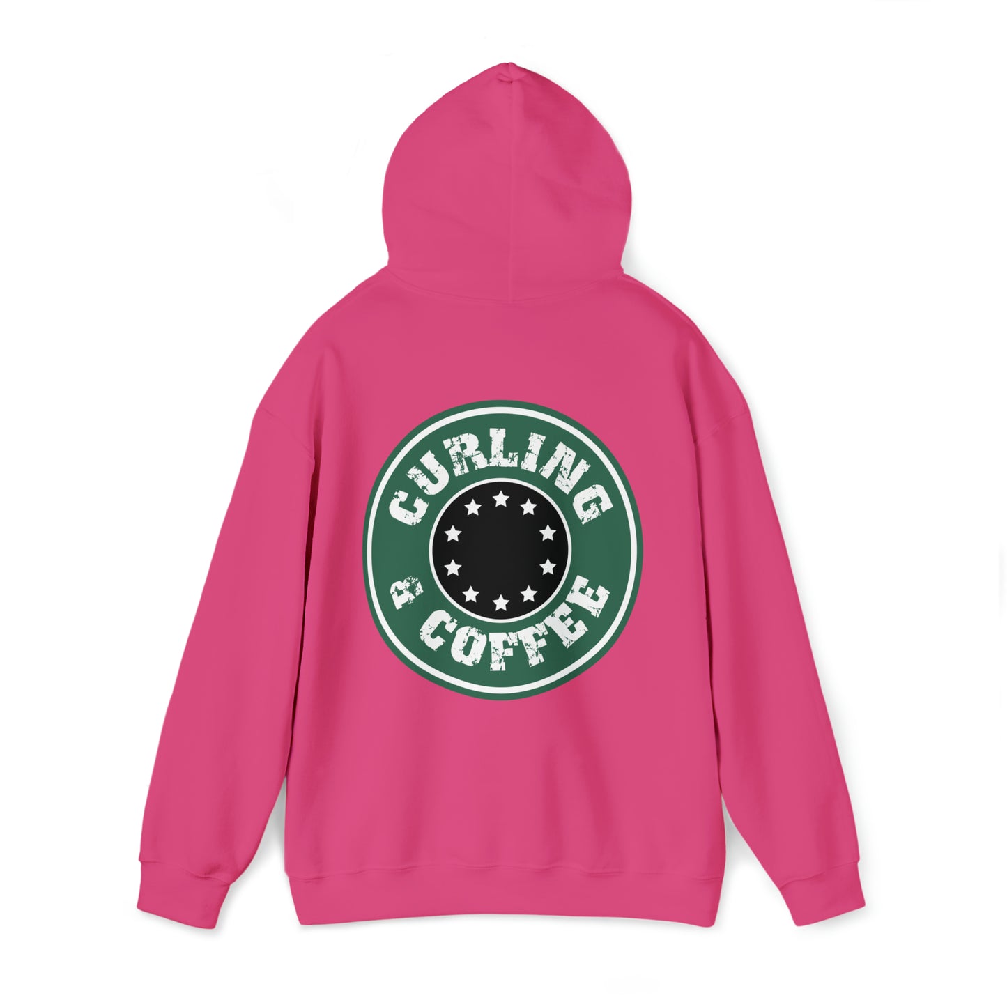 Curling and Coffee Design Hoodie Unisex Heavy Blend™ Hooded Sweatshirt
