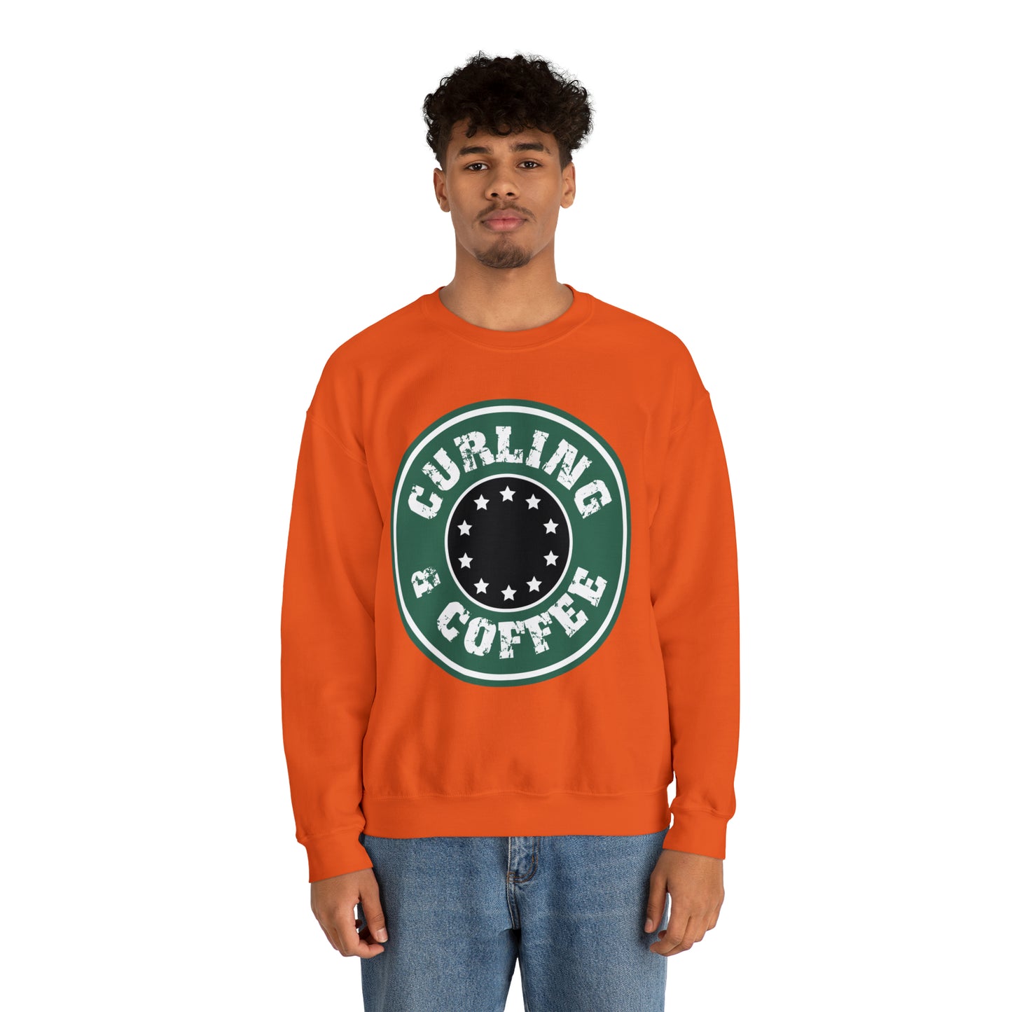 Curling & Coffee Design 2 Curling Club Unisex Heavy Blend™ Crewneck Sweatshirt