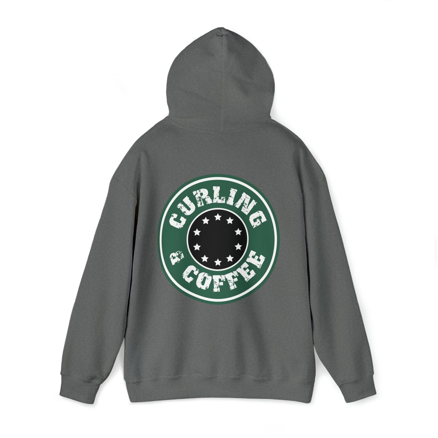 Curling and Coffee Design Hoodie Unisex Heavy Blend™ Hooded Sweatshirt
