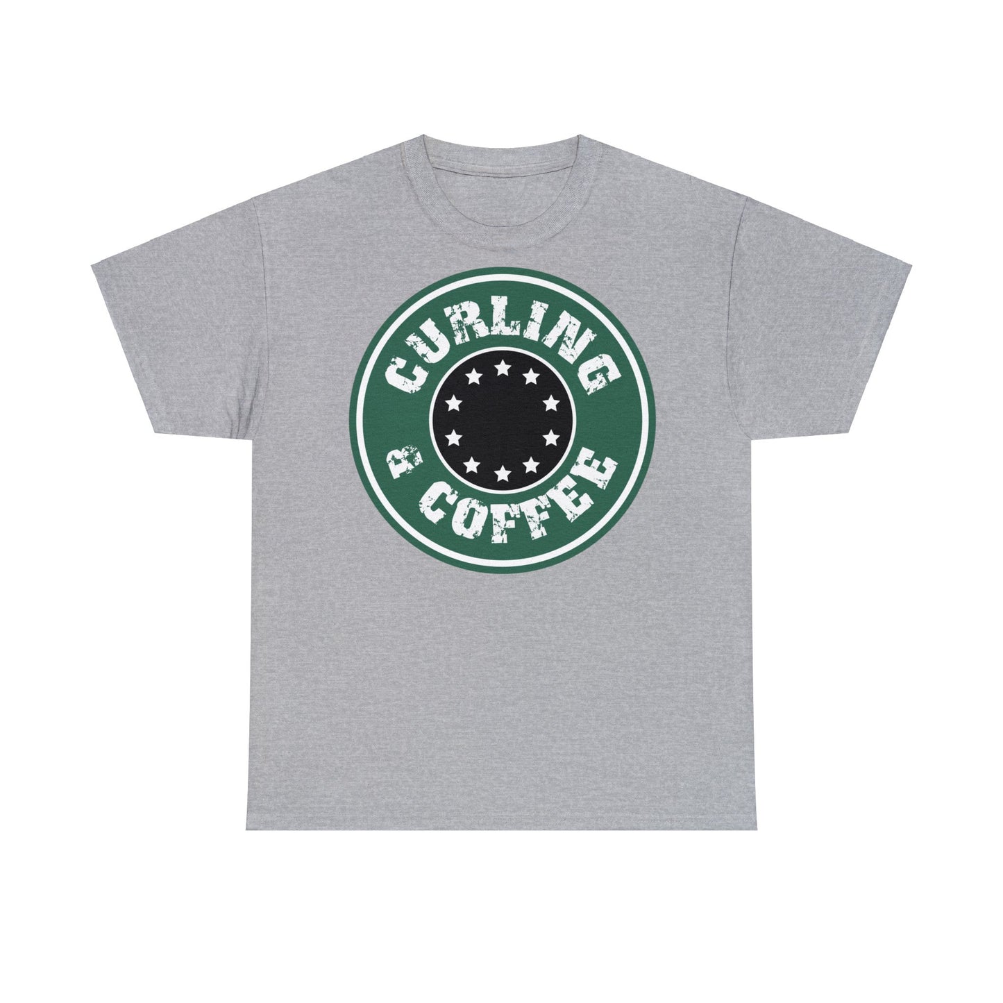 Curling & Coffee Design 2 Curling Unisex Heavy Cotton Tee