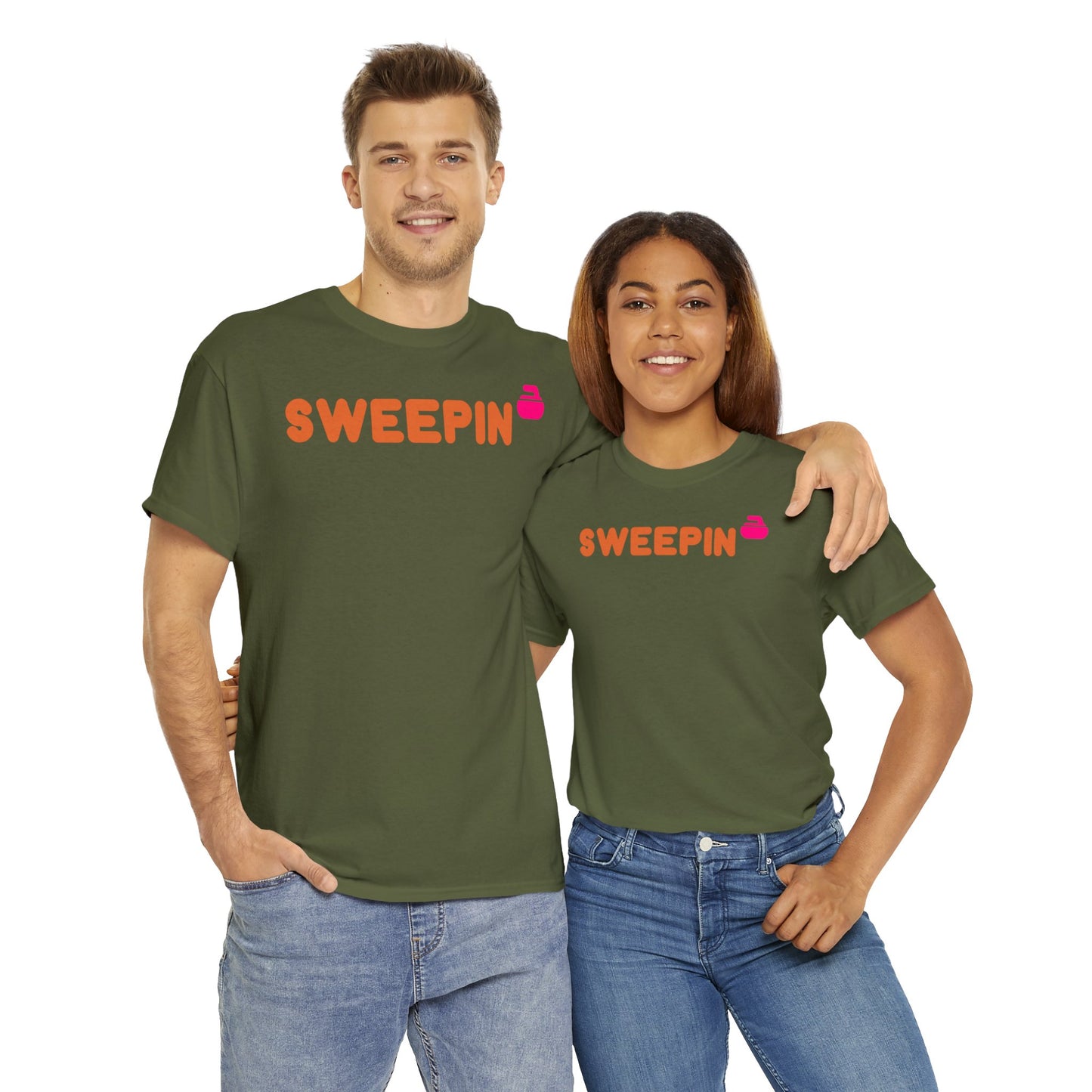 Sweepin Curling Unisex Heavy Cotton Tee