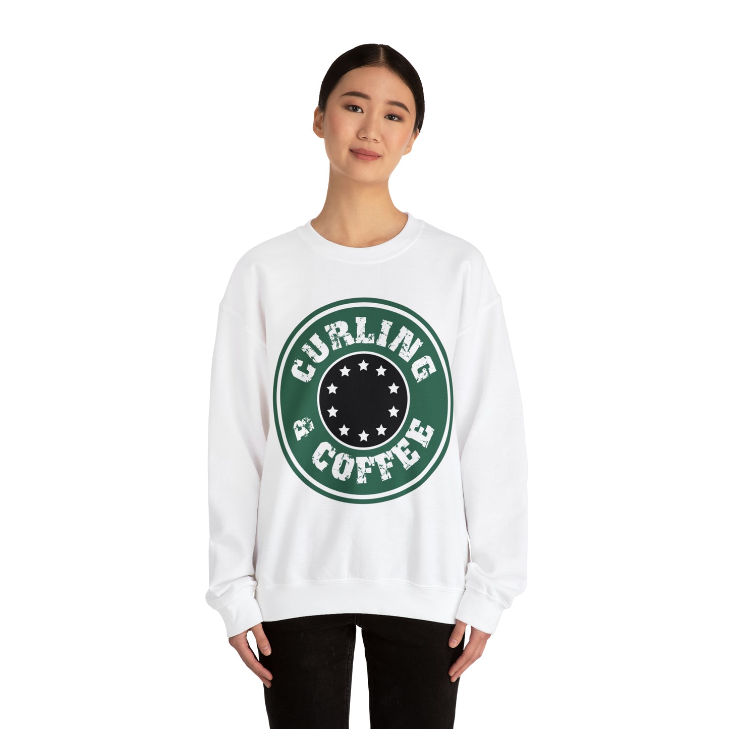 Curling & Coffee Design 2 Curling Club Unisex Heavy Blend™ Crewneck Sweatshirt