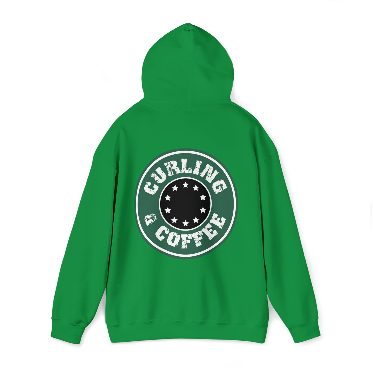 Curling and Coffee Design Hoodie Unisex Heavy Blend™ Hooded Sweatshirt
