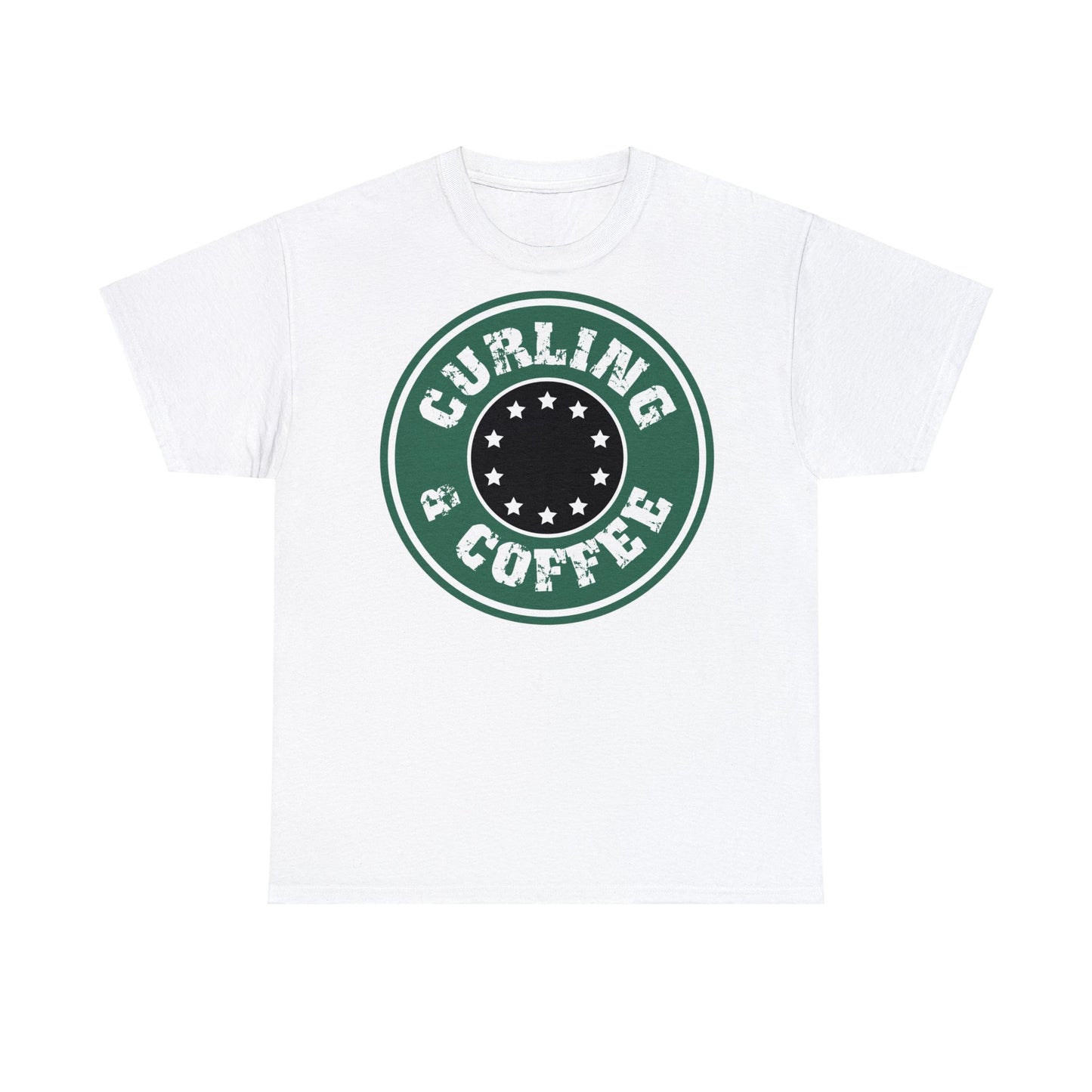 Curling & Coffee Design 2 Curling Unisex Heavy Cotton Tee