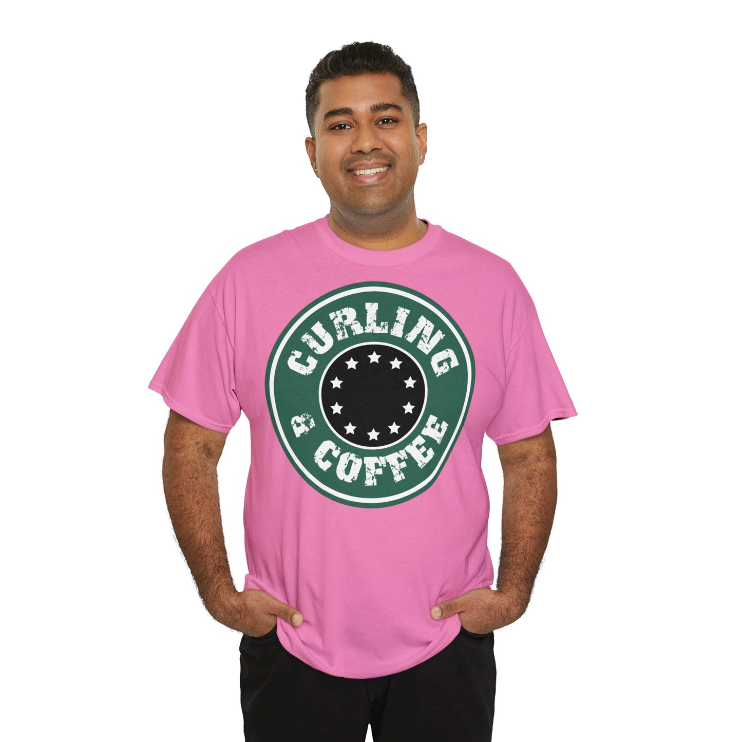 Curling & Coffee Design 2 Curling Unisex Heavy Cotton Tee