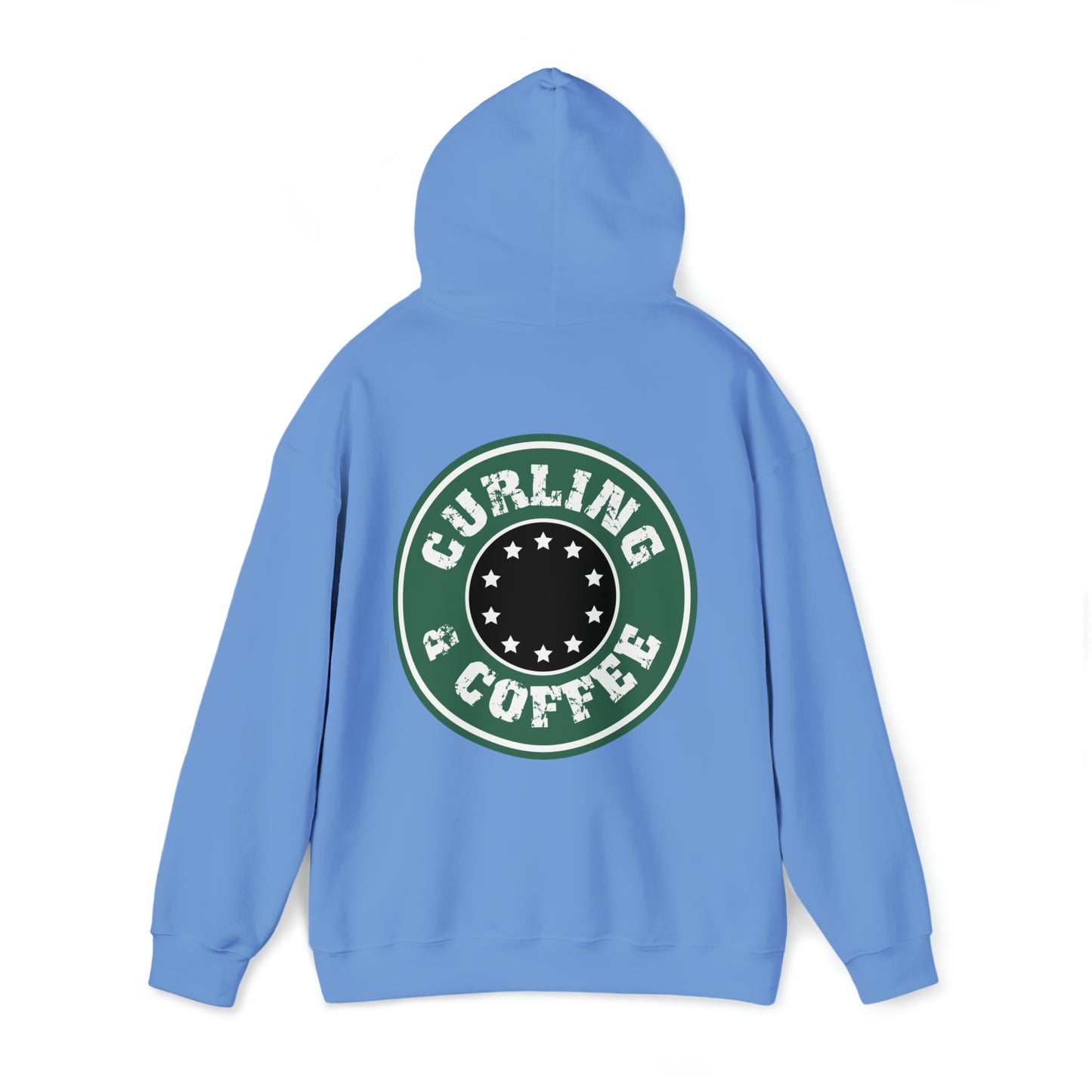 Curling and Coffee Design Hoodie Unisex Heavy Blend™ Hooded Sweatshirt