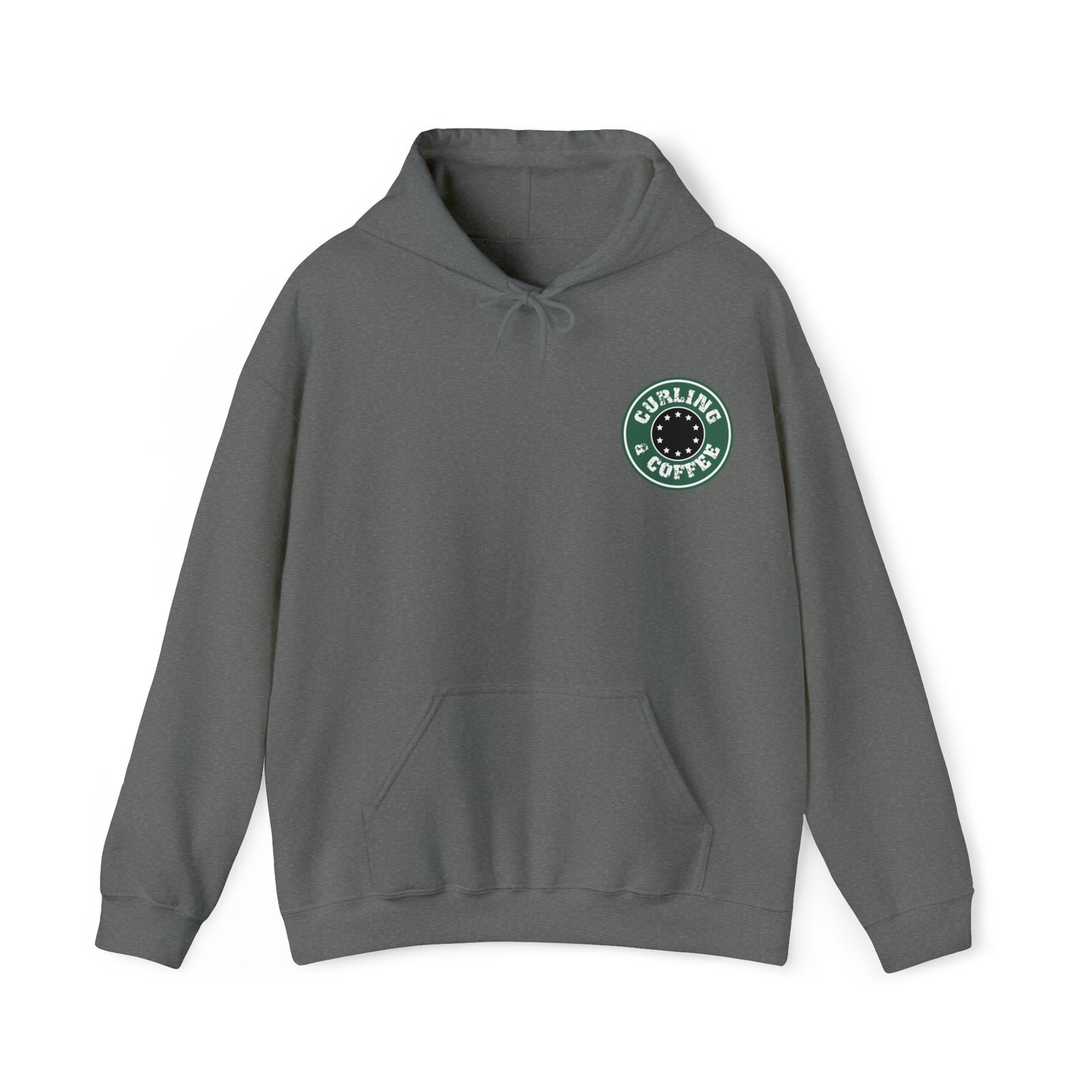 Curling and Coffee Design Hoodie Unisex Heavy Blend™ Hooded Sweatshirt