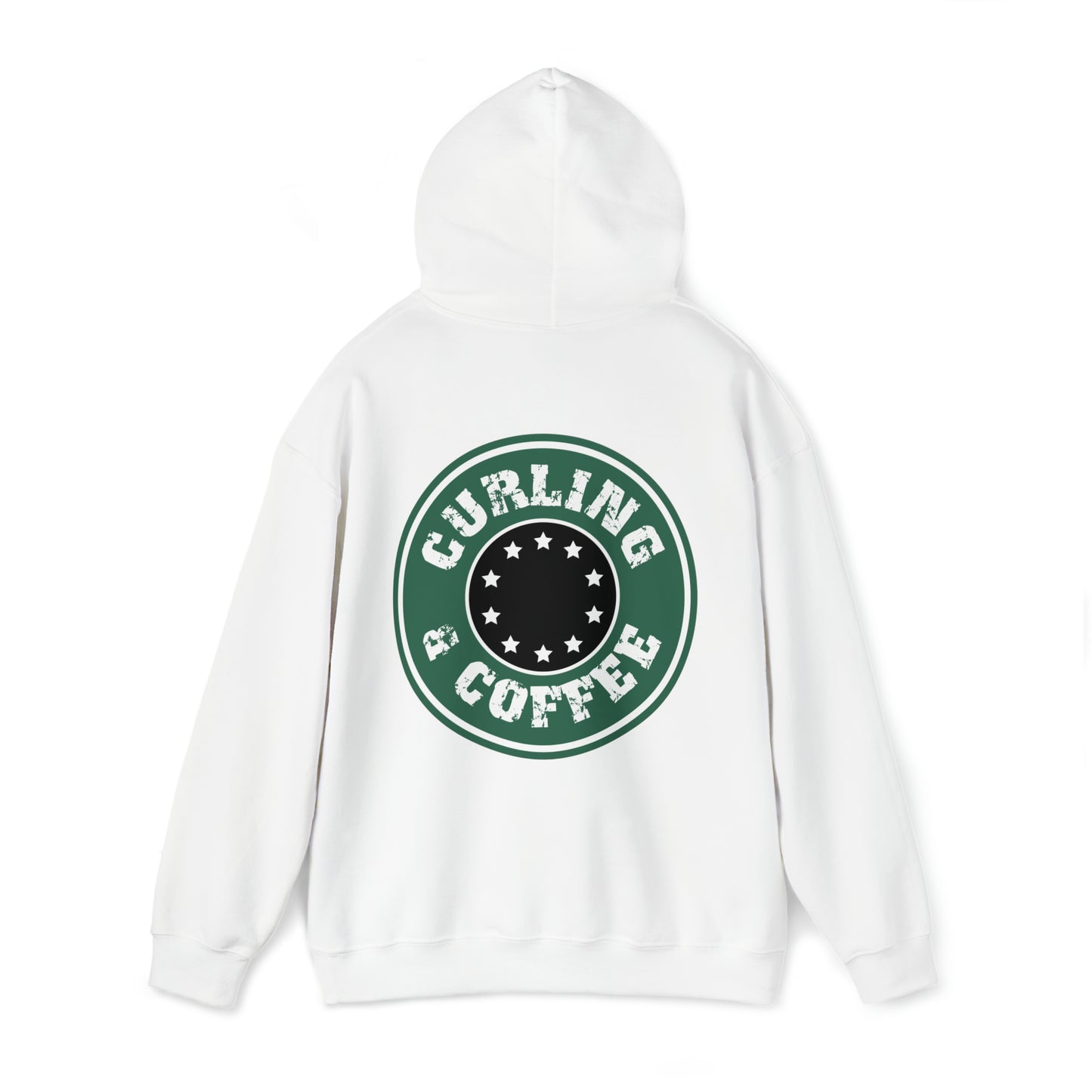 Curling and Coffee Design Hoodie Unisex Heavy Blend™ Hooded Sweatshirt