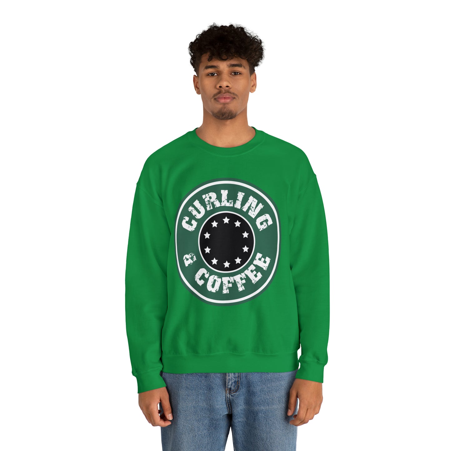 Curling & Coffee Design 2 Curling Club Unisex Heavy Blend™ Crewneck Sweatshirt