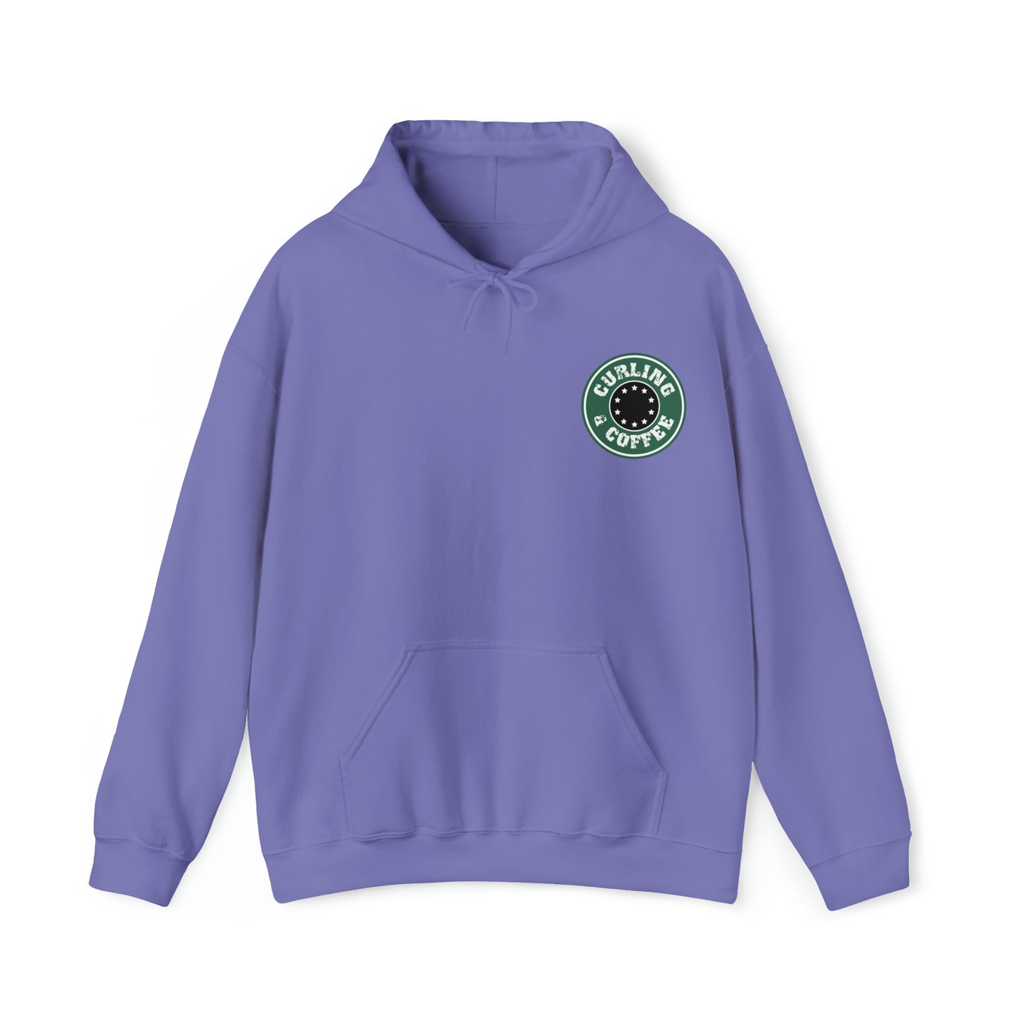 Curling and Coffee Design Hoodie Unisex Heavy Blend™ Hooded Sweatshirt