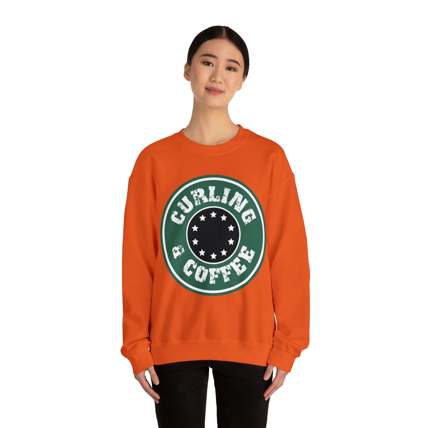 Curling & Coffee Design 2 Curling Club Unisex Heavy Blend™ Crewneck Sweatshirt