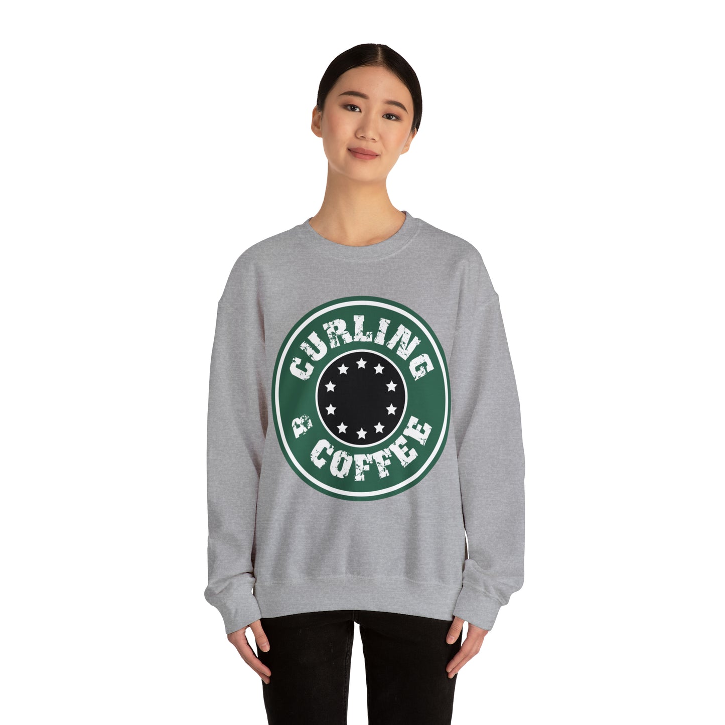 Curling & Coffee Design 2 Curling Club Unisex Heavy Blend™ Crewneck Sweatshirt