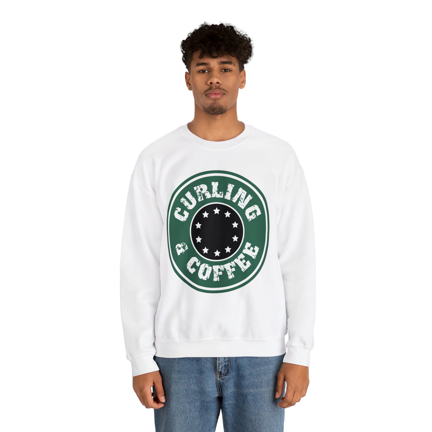 Curling & Coffee Design 2 Curling Club Unisex Heavy Blend™ Crewneck Sweatshirt