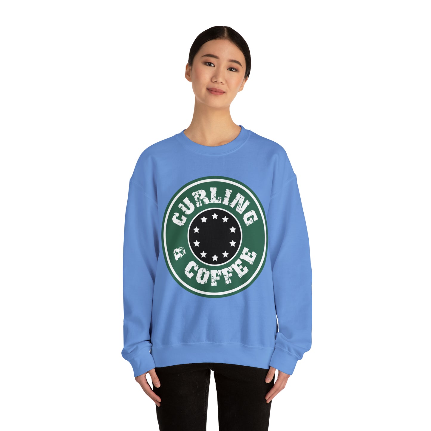 Curling & Coffee Design 2 Curling Club Unisex Heavy Blend™ Crewneck Sweatshirt