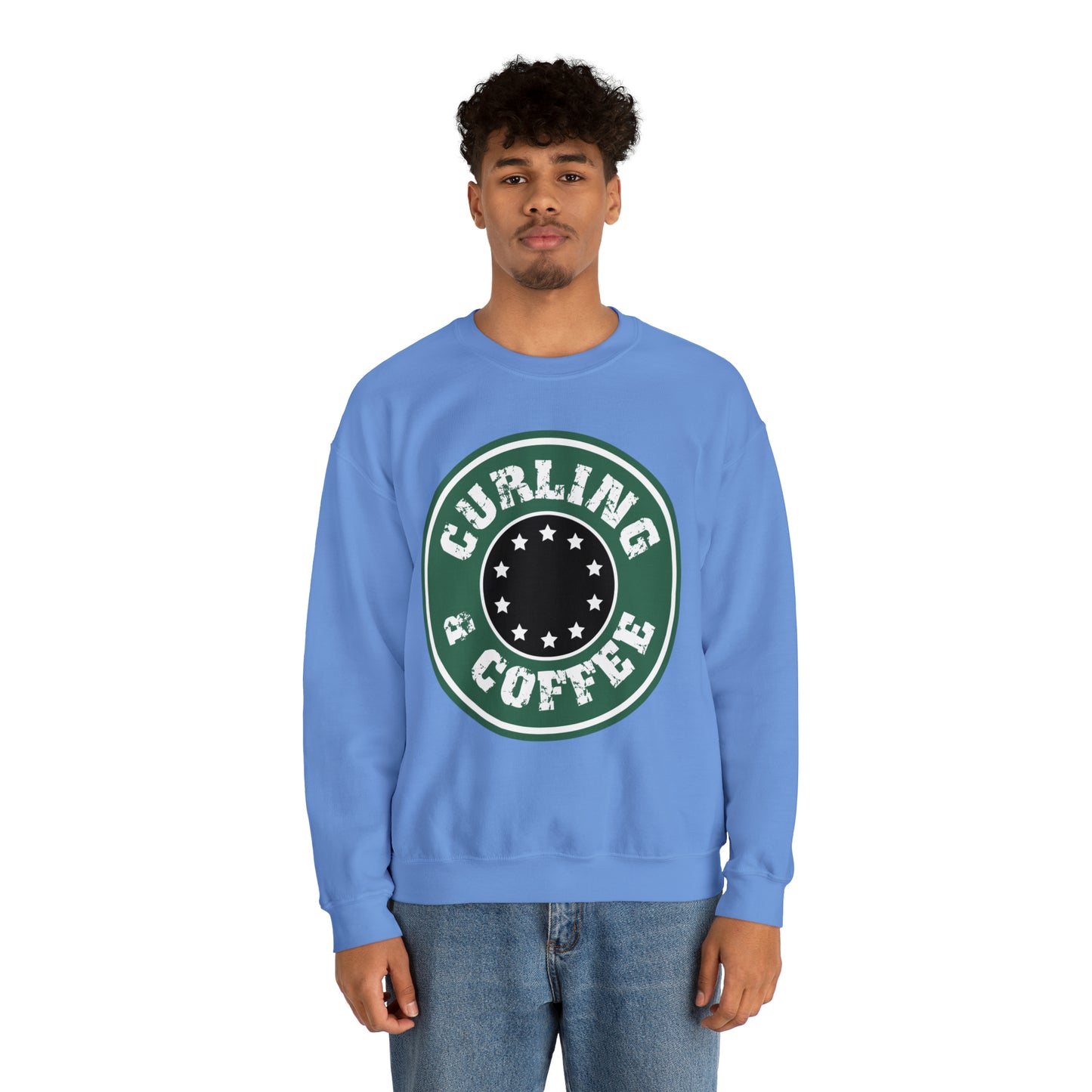 Curling & Coffee Design 2 Curling Club Unisex Heavy Blend™ Crewneck Sweatshirt