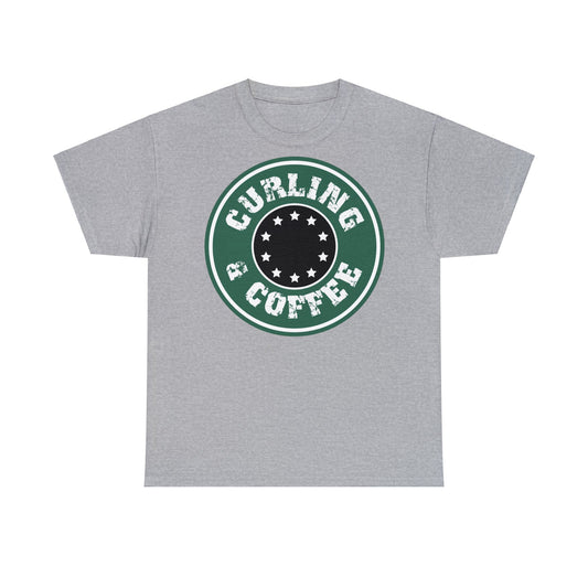 Curling & Coffee Design 2 Curling Unisex Heavy Cotton Tee