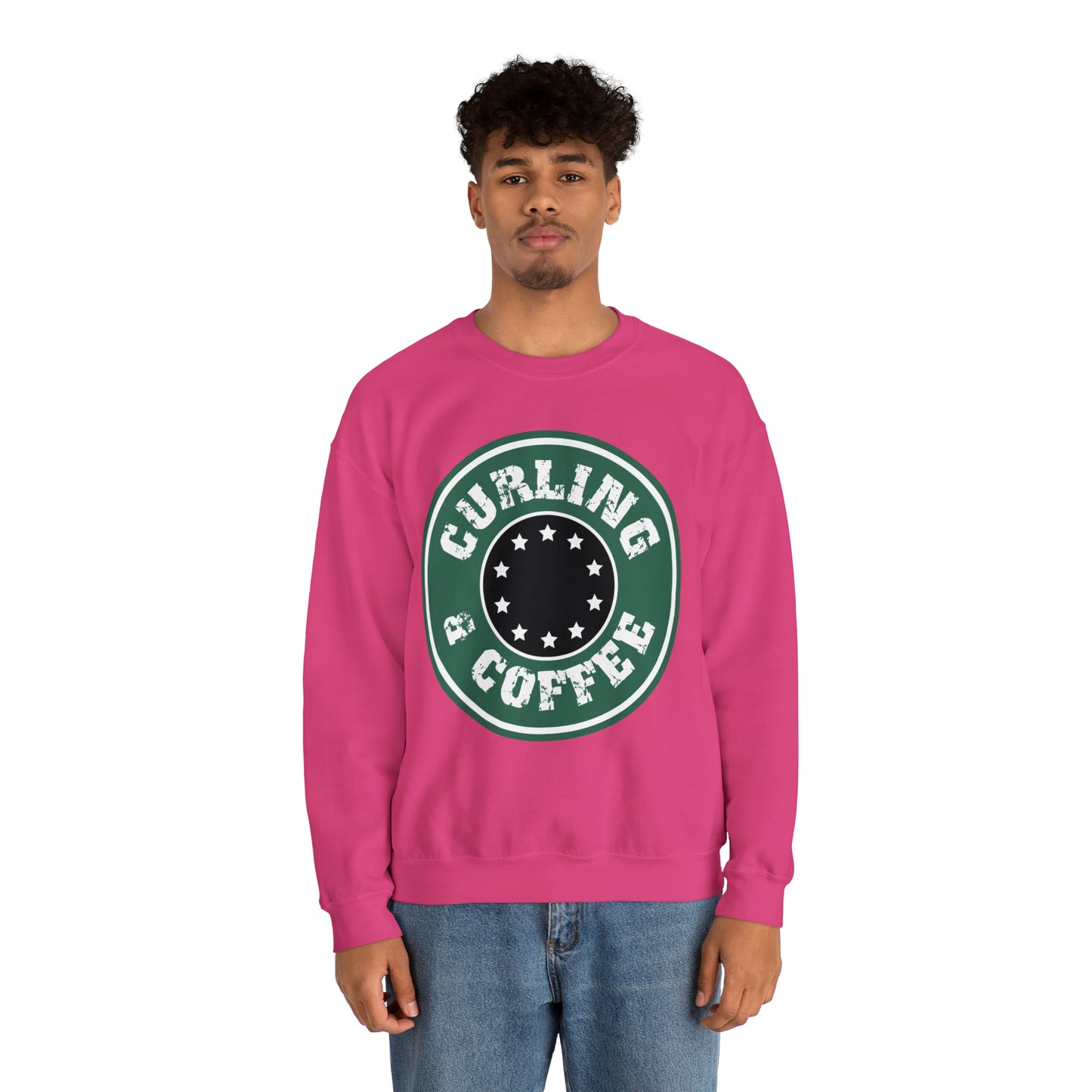 Curling & Coffee Design 2 Curling Club Unisex Heavy Blend™ Crewneck Sweatshirt