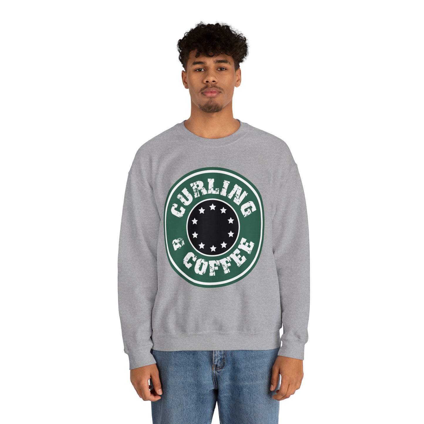 Curling & Coffee Design 2 Curling Club Unisex Heavy Blend™ Crewneck Sweatshirt