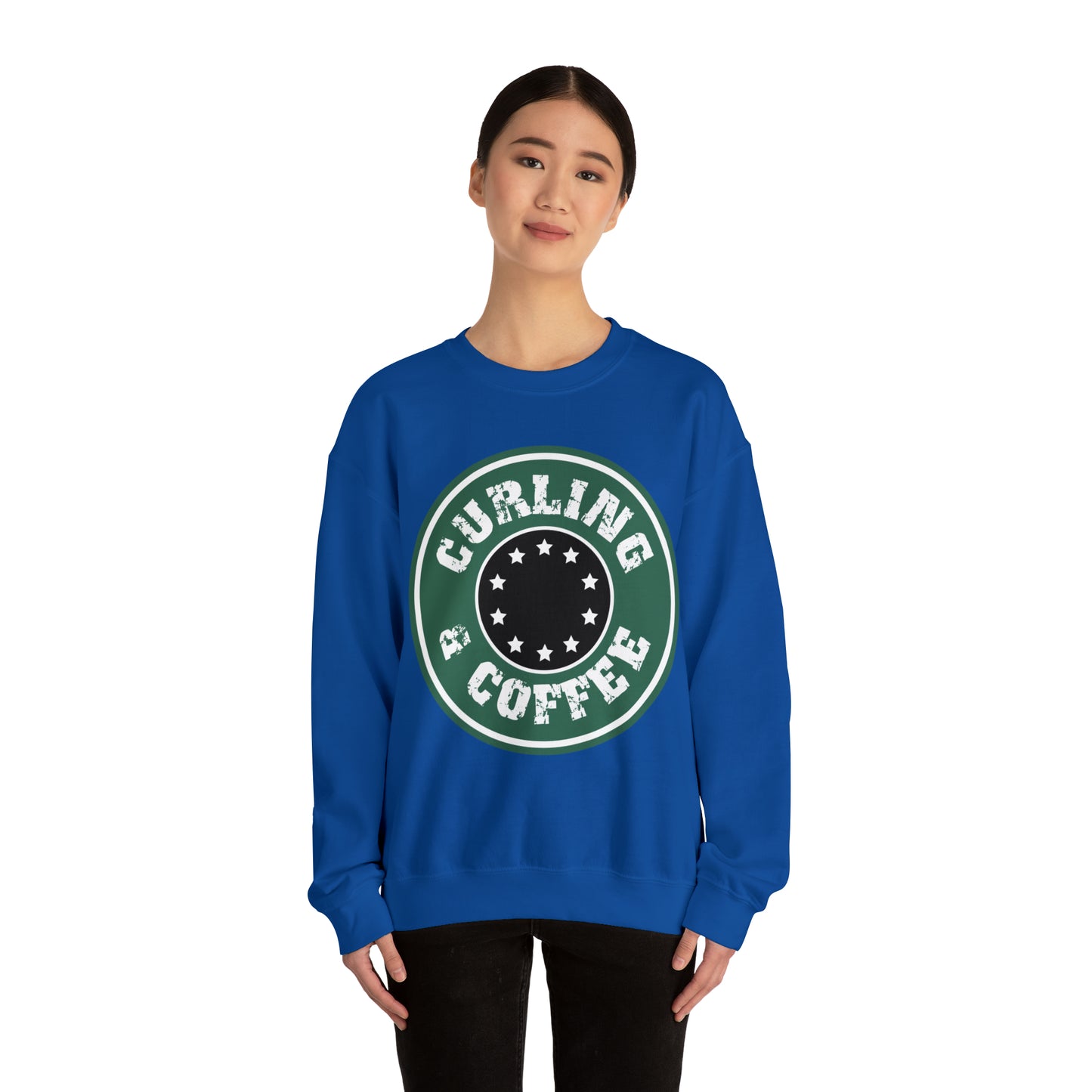 Curling & Coffee Design 2 Curling Club Unisex Heavy Blend™ Crewneck Sweatshirt